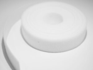 Opnaaibaar Veloursband 16 mm wit