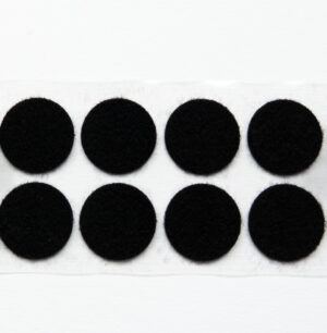 Klittenband rondjes Velours 21mm zwart