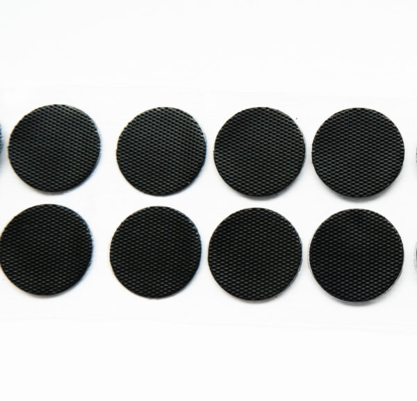 Klittenband rondjes extra dun plastic haak 21 mm zwart