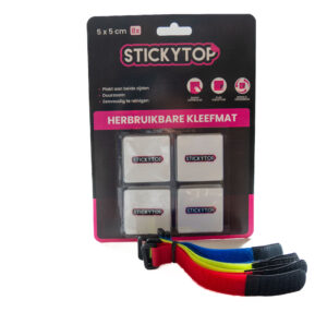 Stickytop, herbruikbare kleefmat 5 x 5cm  (8 stuks)