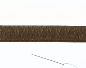 Opnaaibaar klittenband haakkant 20mm bruin