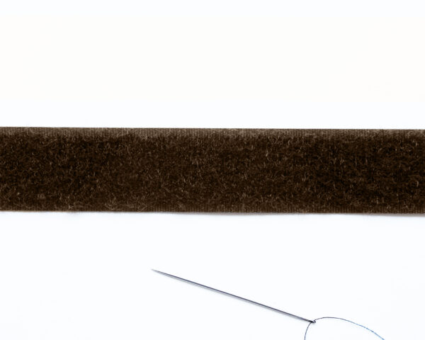 Opnaaibaar klittenband 20 mm lus bruin