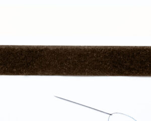 Opnaaibaar klittenband luskant 20mm bruin